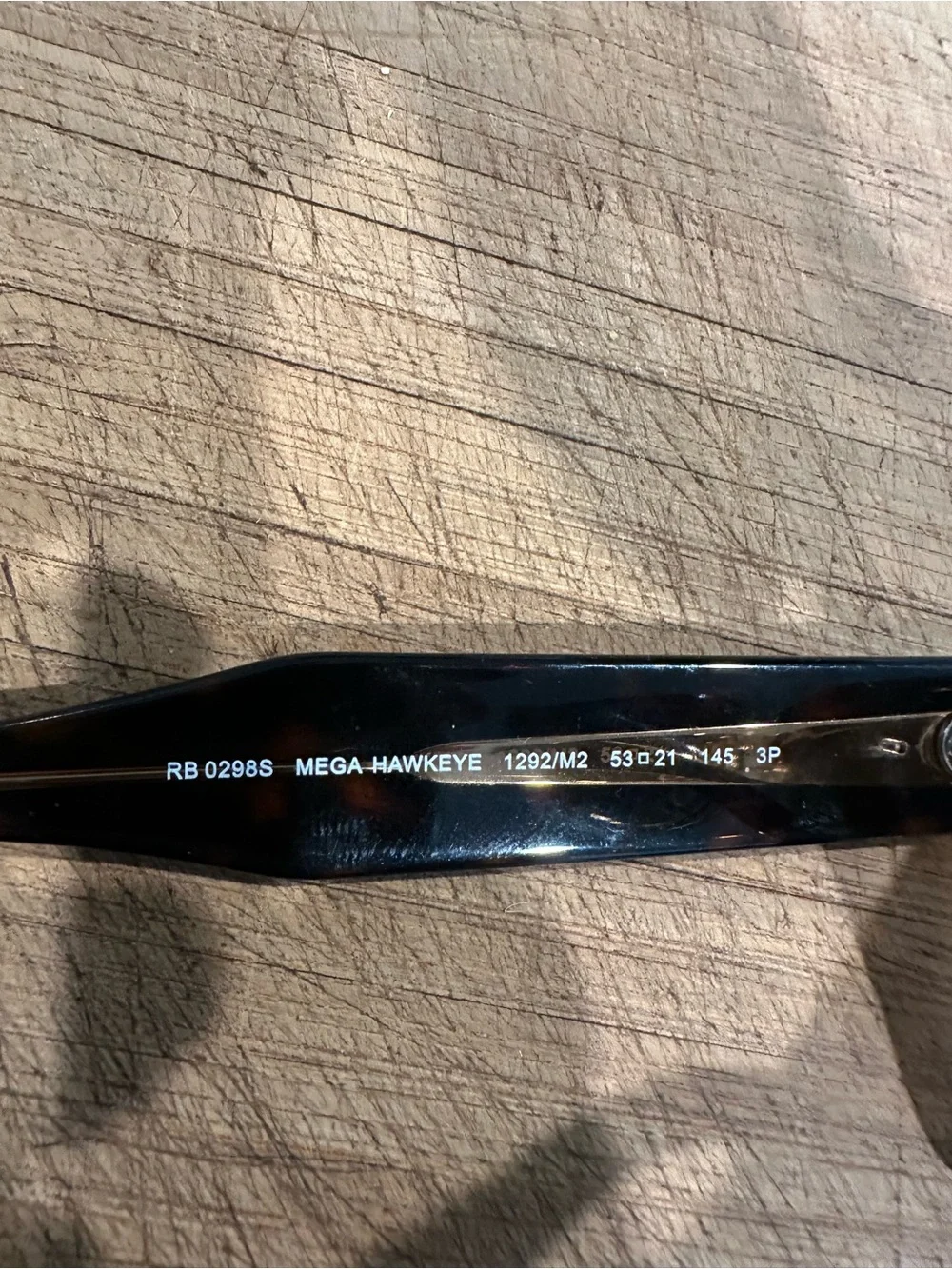 Ray-Ban Mega Hawkeye Polarized Sunglasses with Brown and Amber Pattern